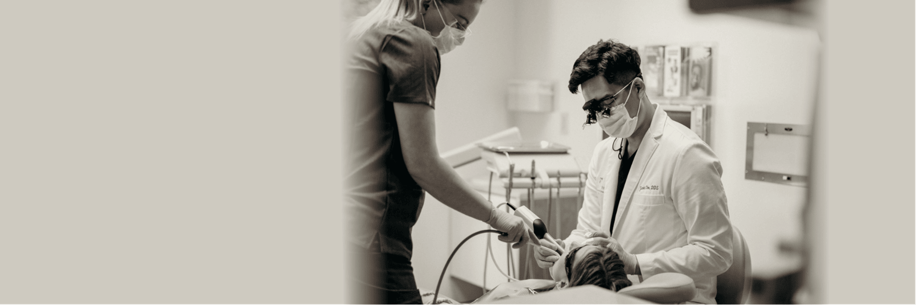 Man sitting in dental chair smiling