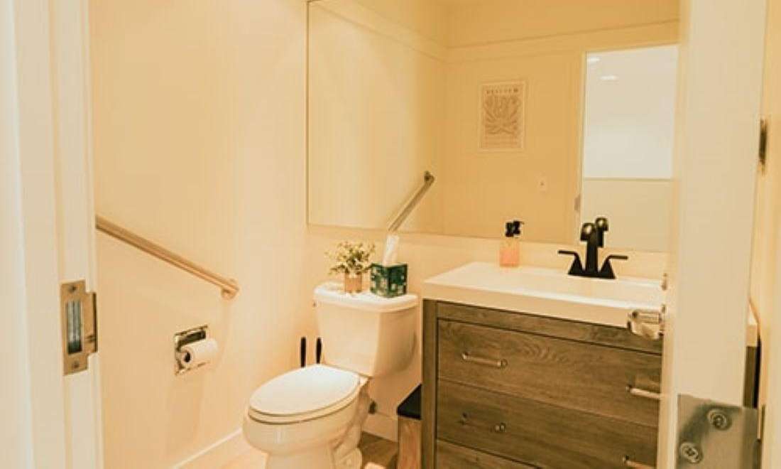 Dental office handicap friendly bathroom at Sky Valley Dental