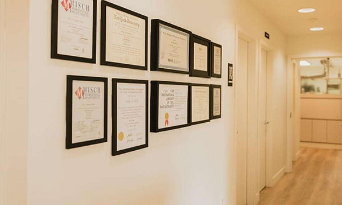 wall of dental certificates | dentist Monroe, WA